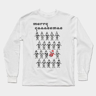 merry yaaassmas (Vintage Inspired Christmas Card) Long Sleeve T-Shirt